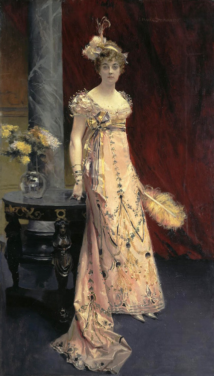 Portrait of Daria de Beauharnais, 1896 and “The love letter” by François Flameng
