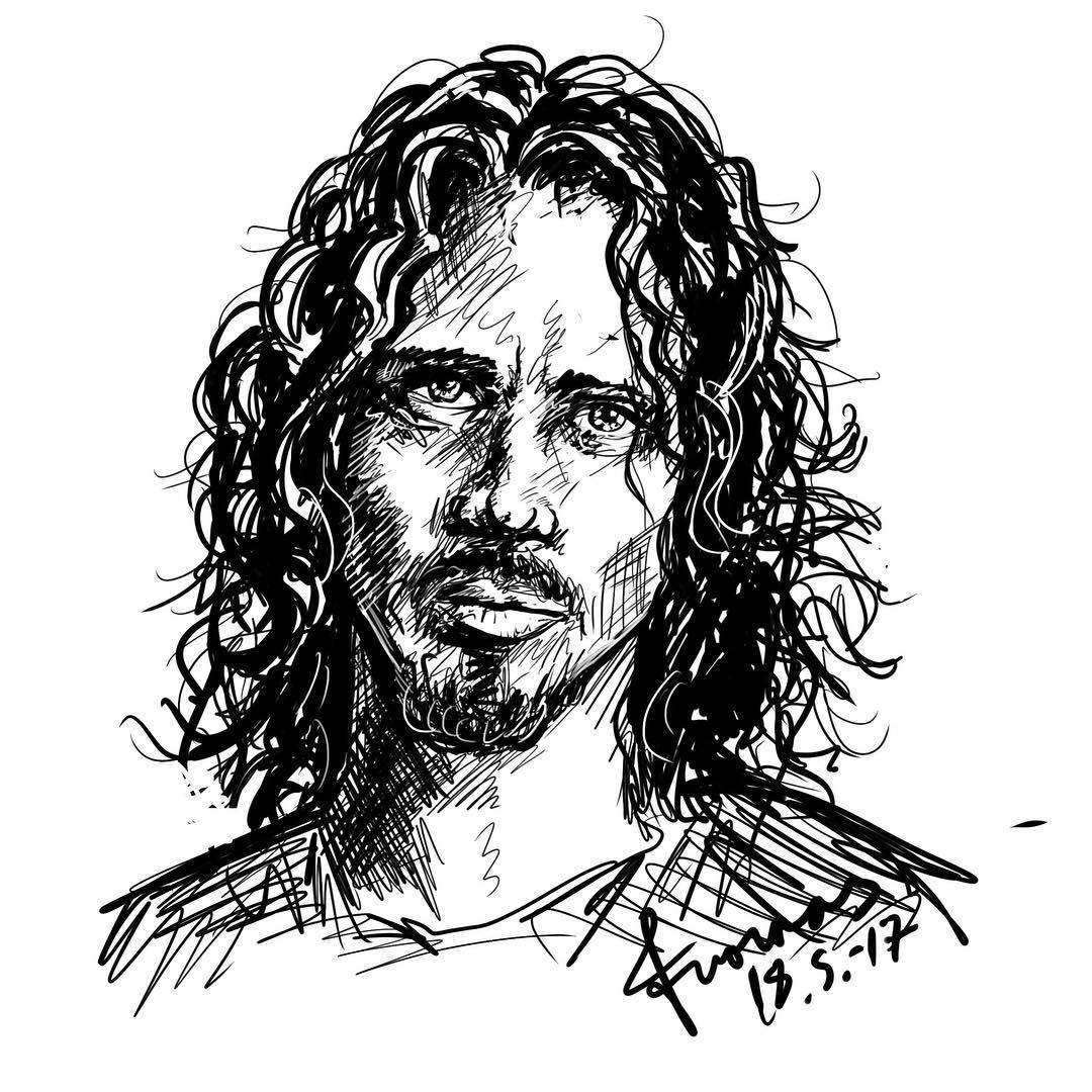 Buy Chris Cornell Pencil Drawing Online in India  Etsy