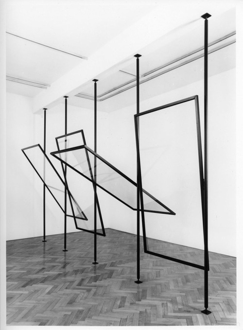 Gerhard Richter, 4 Panes of Glass, 1967, glass and iron, 100 x 190 cm each
