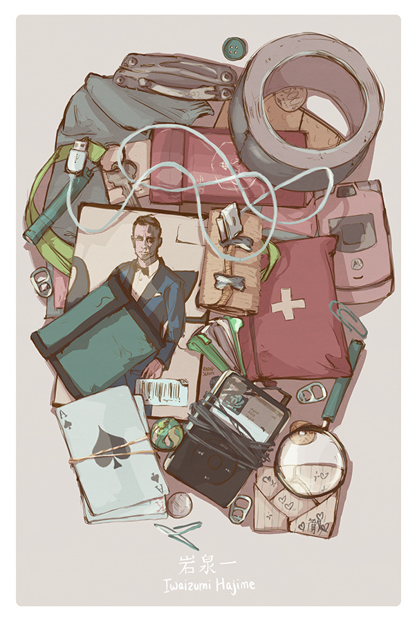 radio-silents:  Haikyuu!! character backpacks image masterpost Written headcanon