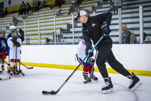 Colton Parayko returns to Fairbanks to teach at a summer camp for young hockey players. July 2019. P