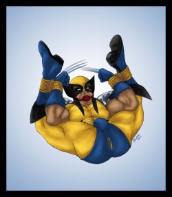 Wolverine in a tight situtation… by