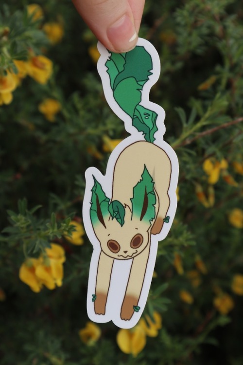 Leafeon and Espeon stickers up on my Etsy! 