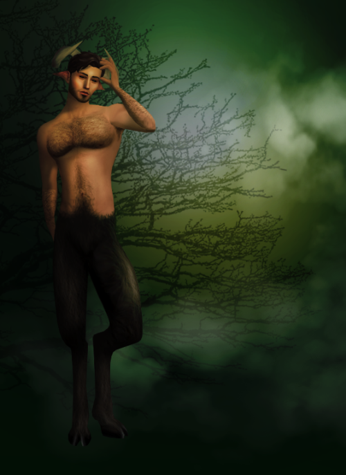 nolan-sims:31 Days of Simblreen - Day 18: Satyr“All through the deep blue night The fountain sang al