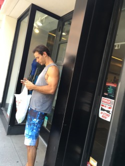 nychotguys:  Tank Top Hottie on Lexington Ave. NYC.Thanks EverydayHotness!