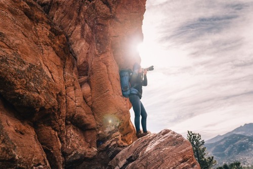 Hanging out with Adventure Girl Kristi Crawford at Garden of the Gods in Colorado Springs.  An 