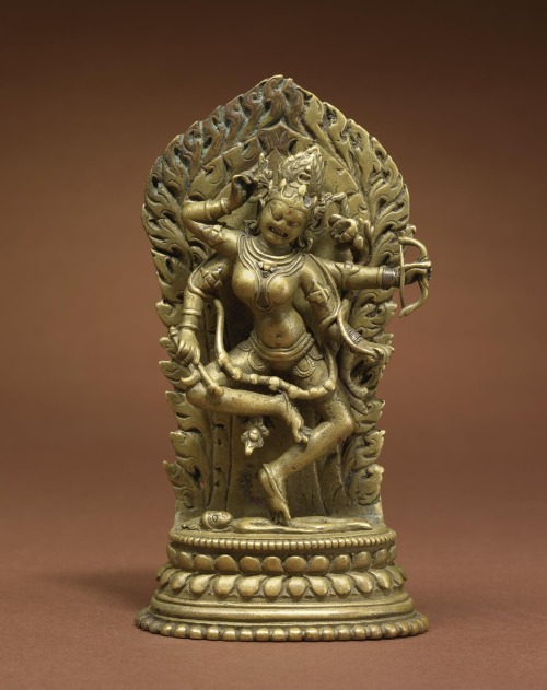 arjuna-vallabha:
“Kurukulla, bronze from Bengal or Bihar
”
11th-12th Century Pala Kurukulla.
Bronze with copper inlay.
