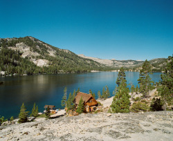 cabinporn:  Cabin at Echo Lake, California, USA accessible only by boat or trail. Contributed by Andrew Schoener.