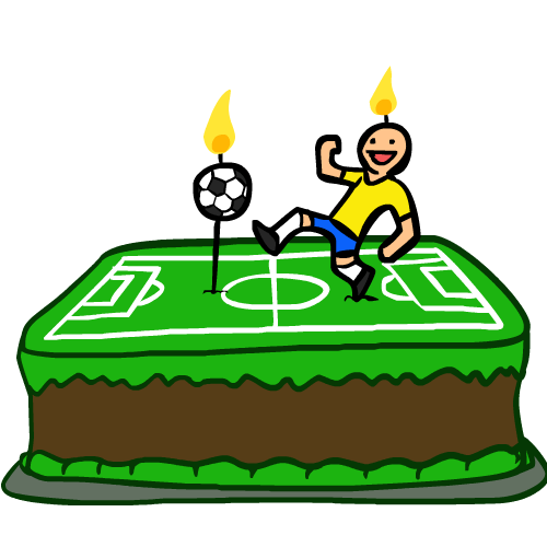 Ketrina draws a lot! — This Walk Cycle Wednesday, a soccer cake for my...