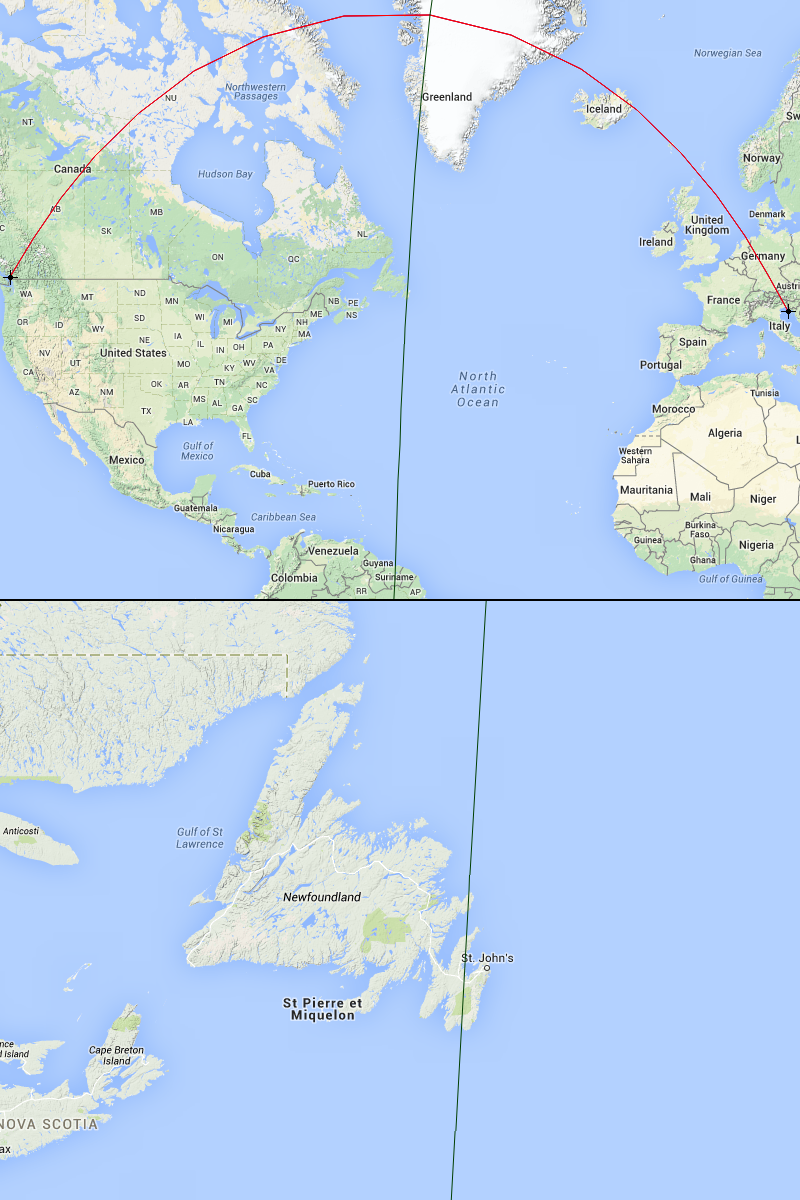 St. John’s, Newfoundland and Labrador is closer to Croatia than Vancouver.