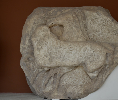 greek-museums:Archaeological Museum of Laurion:The frieze of the pronaos from the sanctuary of Posei