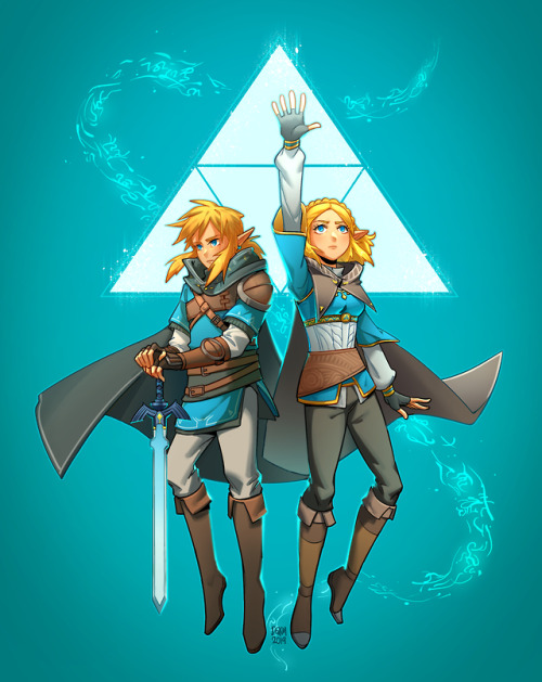 -Heroes Of Hyrule-Late to the party but I really wanted to draw the duo in their new costumes! And Z