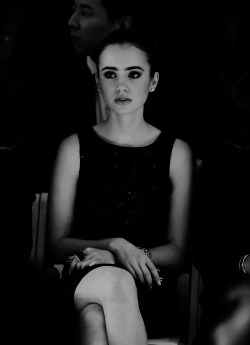 mifffling:  black and white lily collins.