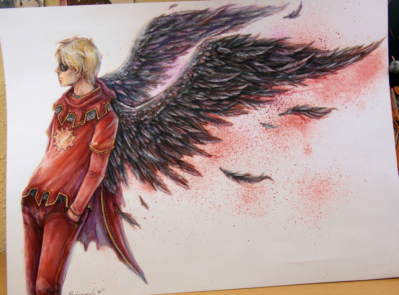 psychocereals:  AND DONE! YEAH!Those wings were a great thing to paint, a lot of