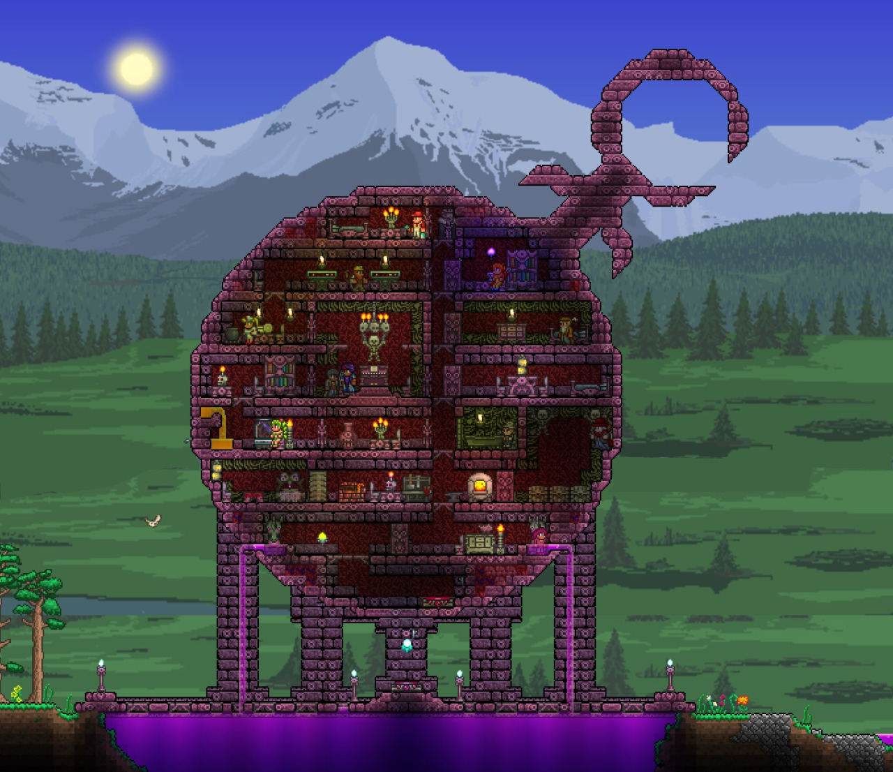 Terraria: Sir Digsalot explores the sky - Quarter to Three