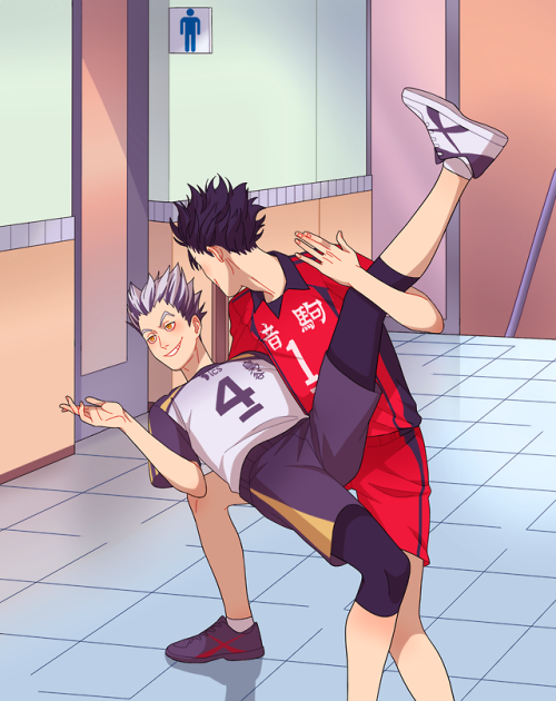 ginkirikirikiri:Kuroo and Bokuto’s first meeting should be like this