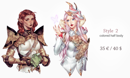 lunae-valhan:luciasatalina:Hello !! I’m finally reopening my commissions ! ❤If you are interested pl
