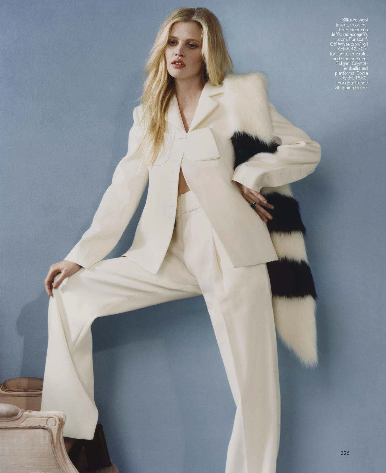 midnight-charm: “White Noise”  Lara Stone photographed by Samuel Bradley for