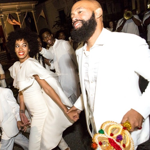 thevictoriaa:  isleswoman:  pharoah87:  zanmbawu-taka:  weareblackroyalty:  Photos from Solange & Alan Ferguson’s Wedding in New Orleans (11.16.14).  Reblog because questlove  i approve of all things ?uest.  Thought I was chilling from yesterday
