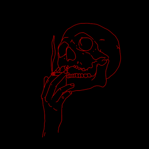 Aesthetic Skull Smoking Tumblr - Macan Png