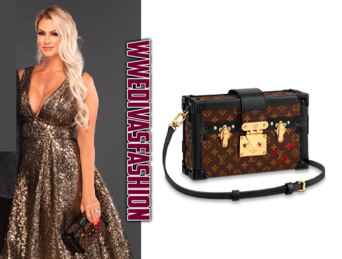 Maryse carried the Louis Vuitton Petite Malle Monogram Handbag to the 2019 WWE Hall Of Fame Inductio