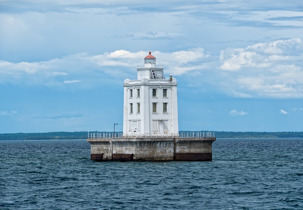 Martin Reef Lighthouse-Lake Huron-Connecting Lake Michigan and Lake Superior 