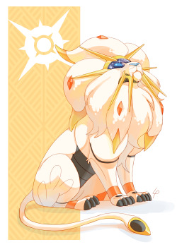 lisosa:  I’m so excited about Pokémon SM!I haven’t chosen what version buy yet, but in the meantime here a Solgaleo! Lunaala and him are both awesome! They have the universe in their head!!! Simply amazing. :’D 
