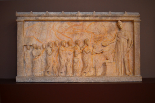 greek-museums:Archaeological Museum of Brauron:Votive reliefs from the sanctuary of Artemis. (5th-4t