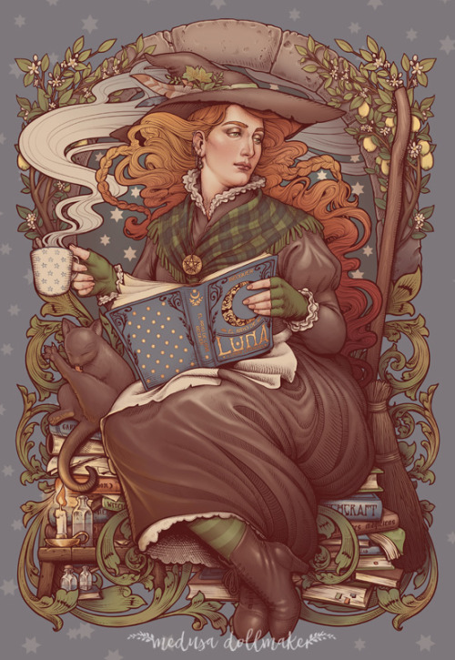 Nouveau folk witch by Medusa-Dollmaker 