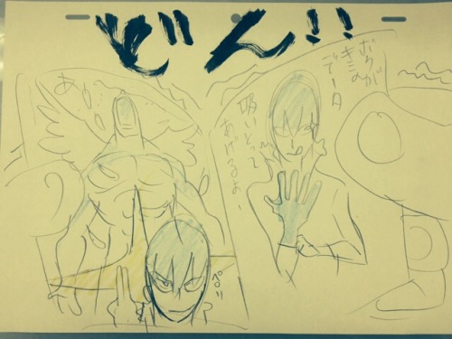 weedshibe:  beefyoctopi:  leseanthomas:  Toshio “Sushio” Ishizaki, Chief animation Director/Character Designer of Kill LA KiIl & his silly Ira Gamagori sketch stories done this past week at Studio Trigger.  just a reblog to let everybody know