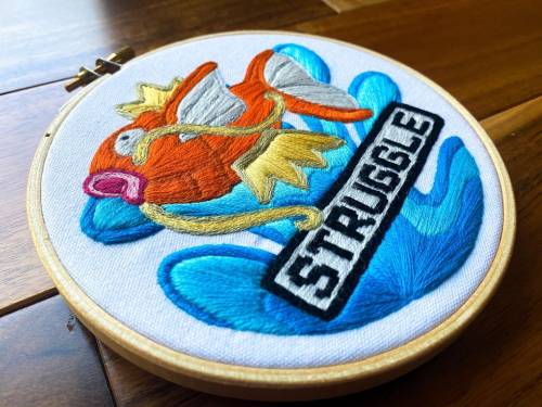 Finally finished my collab w/doubtsprout for our Magikarp design.. Failtrout! byzeebamdotcom