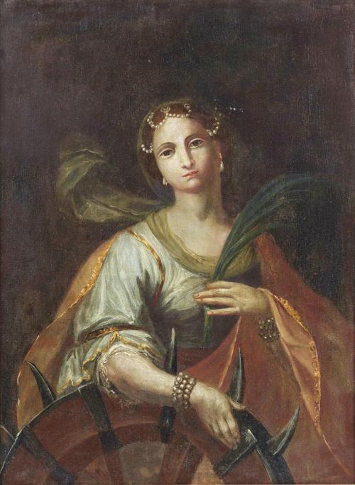 Unknown ArtistSt. Catherine of AlexandriaOil on canvas, 73 x 98 cm, 17th century