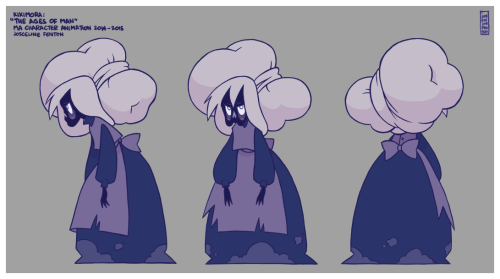 mildtarantula:  things that have taken me far too long: this assignment. the project was to show a character at 3 different stages of their life. since starting this animation course i have a newfound appreciation for simple designs >_< for a comic