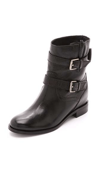 High Heels Blog wedgeswedgeswedges: Sabina Flat Moto Boots via Tumblr