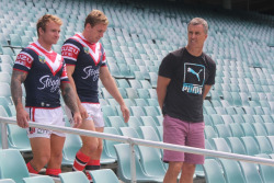 roscoe66:  Mitch Aubusson, Jake Friend, Anthony Minichiello and Mitchell Pearce of the Sydney Roosters 