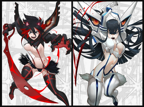 Finished Paintings of Ryuko and Satsuki from KLK! Streamed at: Twitch.tv/Niku_SenpaiSupport on: patr