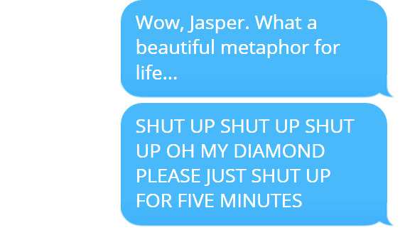 Malachite update: Jasper doesn’t want to get deep; Lapis thrives on the irony