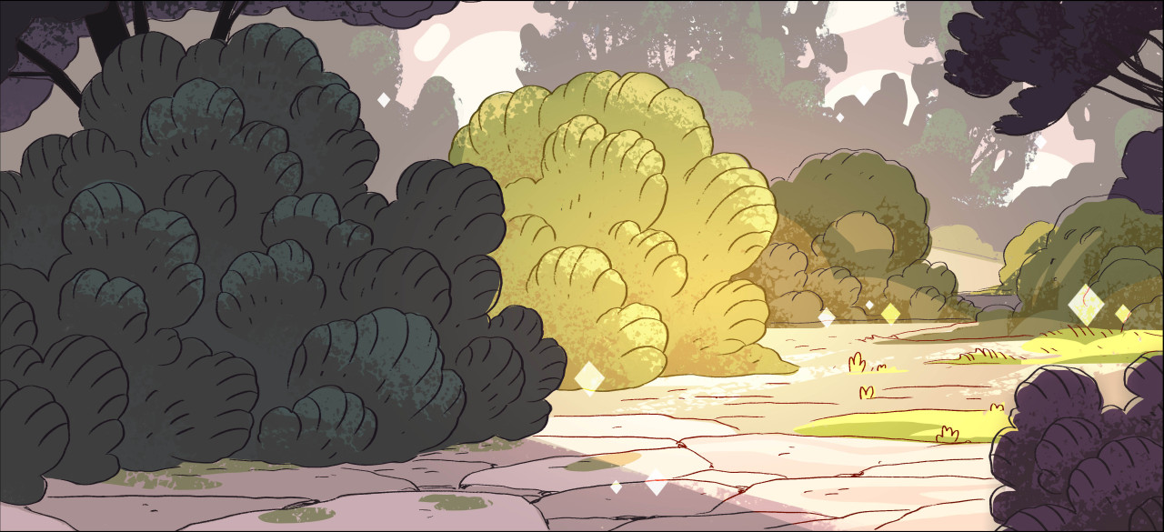 A selection of Backgrounds from the Steven Universe episode: &ldquo;Giant Woman&rdquo;