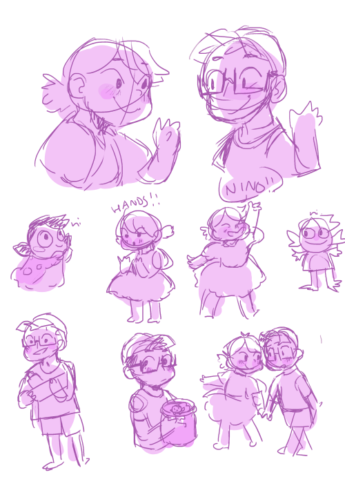 adrienscroissantx:NINETTE PONYO AU &lt;3vaguely traced over some screenshots for some of these. BUT.