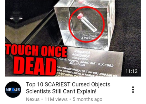 this item is cursed because only dead people can touch it