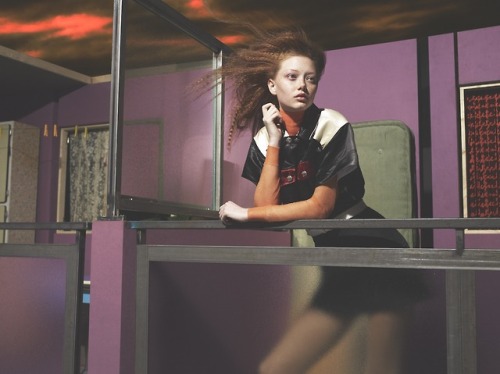 Night shift: the CALVIN KLEIN 205W39NYC satin diner shirt, as seen in Vogue Italia. Photographed by 