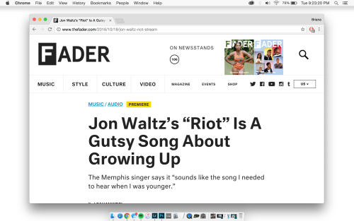 Jon Waltz’s “Riot” Is A Gutsy Song About Growing UpP:BW