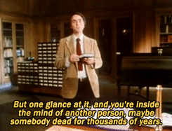 intimatehistory:  Sagan love. Billions and billions of books… 