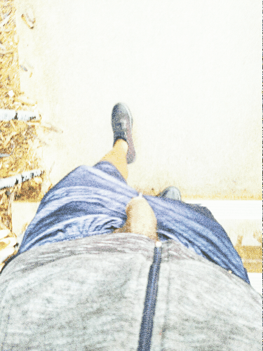 blackcolumbus:  Walked the block like this. How do you like to exhibit exhibitionism?
