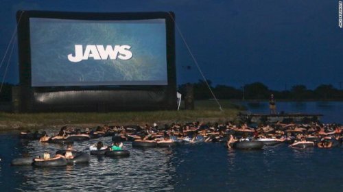 tastefullyoffensive: Jaws on the Water in Austin, Texas (via kalionthedaily1) @queerbeerz Yay o