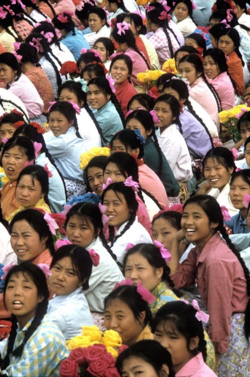 Bruno Barbey: Students on Tian'an Men, Beijing, 1973From China in Kodachrome series © Bruno Barbey