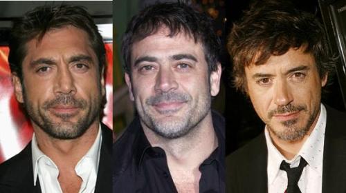 Let me help you… Javier Bardem(known as Silva from Skyfall) Jeffrey Dean Morgan(mainly known as John Winchester) and Mr. Robert Downey Jr(known as Tony Stark and Sherlock Holmes…but you already knew that) Any questions?