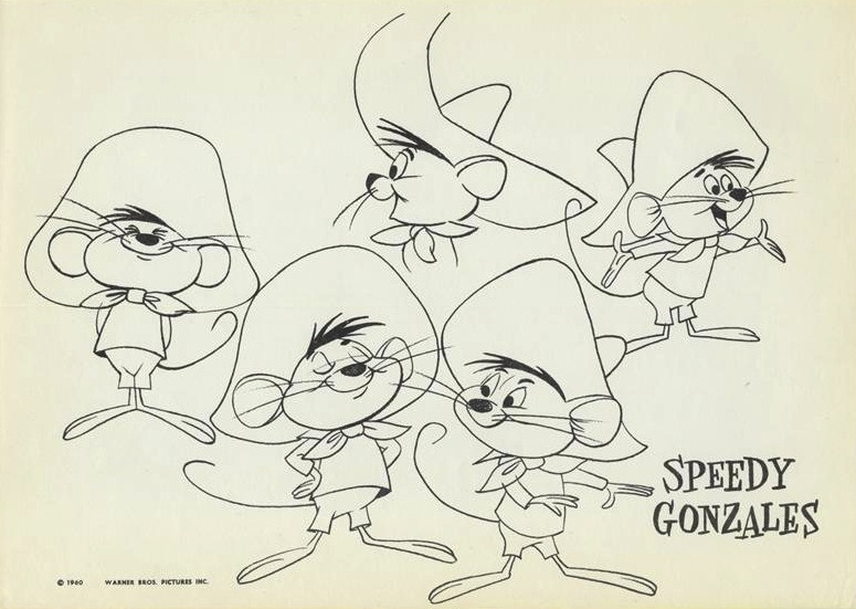 Classic Animation Art — Model sheet of Speedy Gonzales. 1960