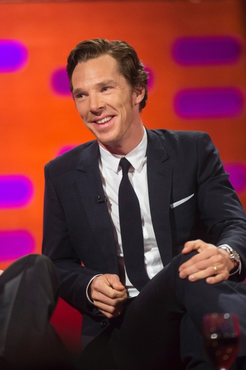 new tab for highresJohnny Depp, Graham Norton and Benedict Cumberbatch during filming of the Graham 