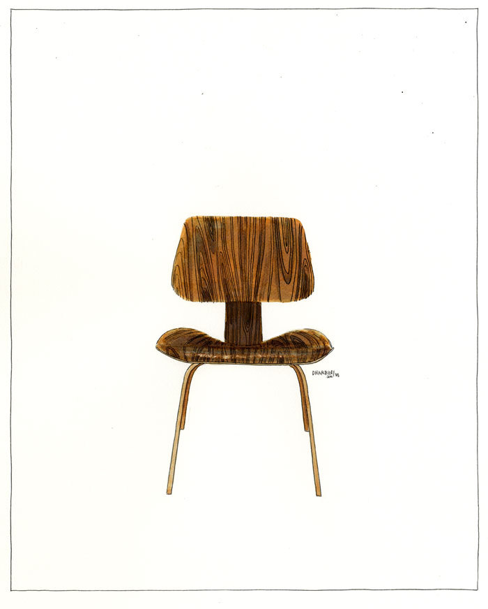 GOD SAVE THE EAMES. Based on my favorite of the (many) Eames chairs, designed by Charles and Ray Eames. As Larry David would say, I “respect wood."
An "Hour Drawing,” available to purchase here, and the 200+ set of them so far here. Subject...